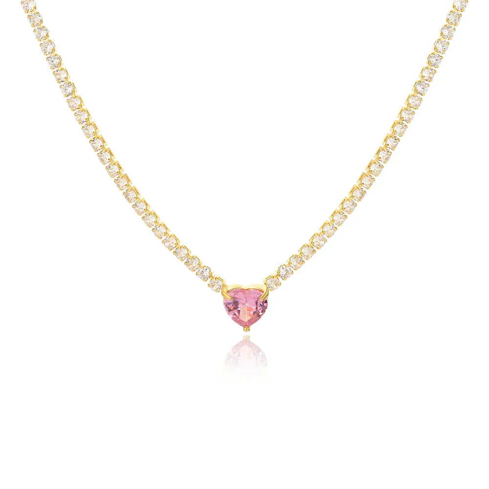 Colar Cravejada Com Zircônia